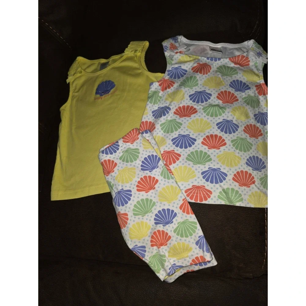 Gymboree mermaid magic happy as a clam‎ shell tops and shorts size 6